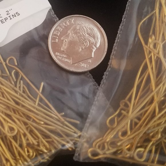 EYE PINS 160 Brass MIXED LENGTHS 0.5 to 2 inch NEW bundle lot set - Picture 5 of 8